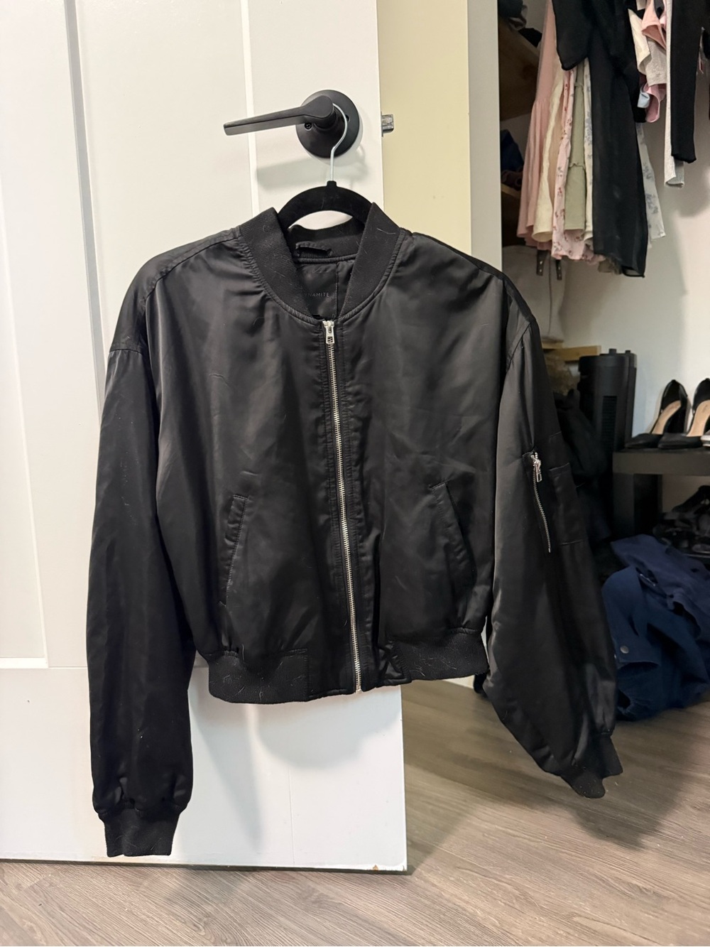 Dynamite Black Bomber Jacket